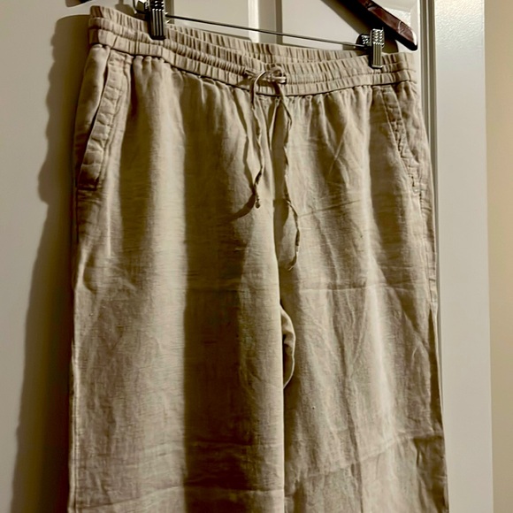 Sz 14 Talbots linen pants full length GUC - Picture 1 of 4